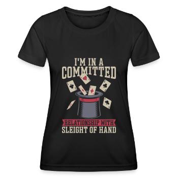 Card tricks - Women's Functional T-Shirt - black - Front - AI Model Female 172 light (172cm)