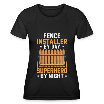 Fence installer - Women's Functional T-Shirt - black - Front - AI Model Female 172 light (172cm)
