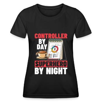 Controller - Frauen Funktions-T-Shirt - Schwarz - Vorne - AI Model Female 172 light (172cm)