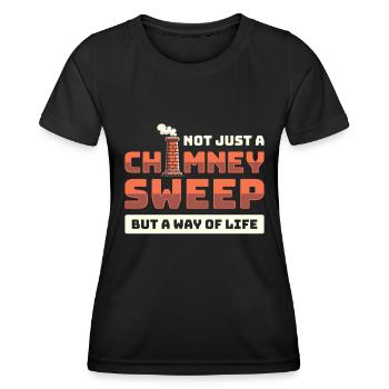 Schornsteinfeger - Frauen Funktions-T-Shirt - Schwarz - Vorne - AI Model Female 172 light (172cm)