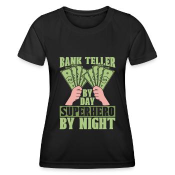 Bank employee - Women's Functional T-Shirt - black - Front - AI Model Female 172 light (172cm)