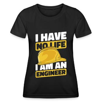Ingenieur - Frauen Funktions-T-Shirt - Schwarz - Vorne - AI Model Female 172 light (172cm)