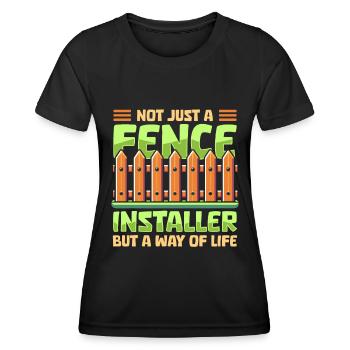 Fence installer - Women's Functional T-Shirt - black - Front - AI Model Female 172 light (172cm)