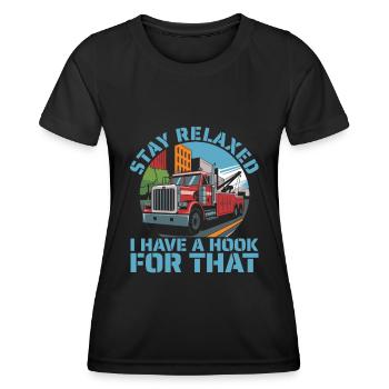 Abschleppdienst Abschlepper - Frauen Funktions-T-Shirt - Schwarz - Vorne - AI Model Female 172 light (172cm)