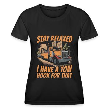 Abschleppdienst Abschlepper - Frauen Funktions-T-Shirt - Schwarz - Vorne - AI Model Female 172 light (172cm)