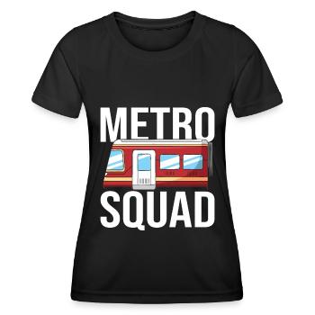 U Bahn Fahrer Kader - Frauen Funktions-T-Shirt - Schwarz - Vorne - AI Model Female 172 light (172cm)
