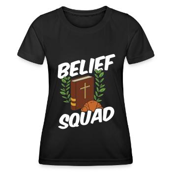 Cadre de prêtre - T-shirt sport Femme - noir - Devant - AI Model Female 172 light (172cm)