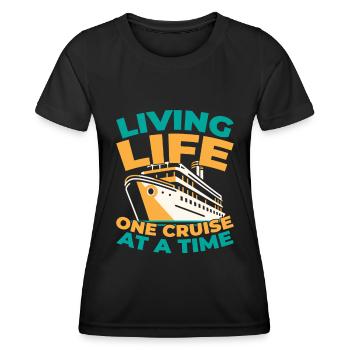 Kreuzfahrt - Frauen Funktions-T-Shirt - Schwarz - Vorne - AI Model Female 172 light (172cm)