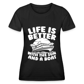 Kreuzfahrt - Frauen Funktions-T-Shirt - Schwarz - Vorne - AI Model Female 172 light (172cm)