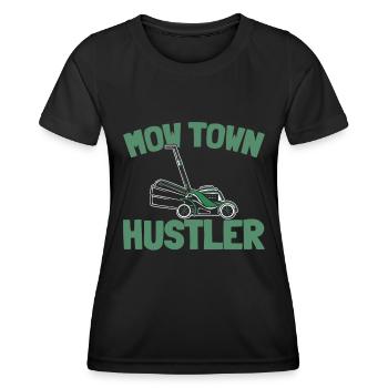 Lawn mower mowing - Women's Functional T-Shirt - black - Front - AI Model Female 172 light (172cm)