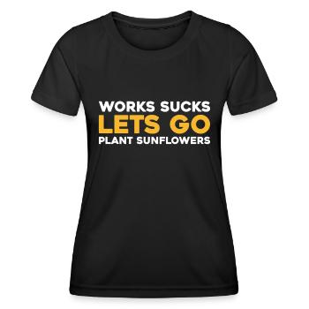 Sonnenblume - Frauen Funktions-T-Shirt - Schwarz - Vorne - AI Model Female 172 light (172cm)
