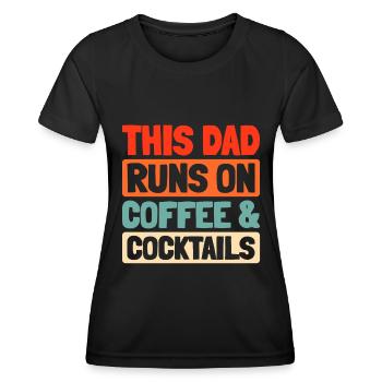 Barkeeper Bartender Kaffee Father Dad - Frauen Funktions-T-Shirt - Schwarz - Vorne - AI Model Female 172 light (172cm)