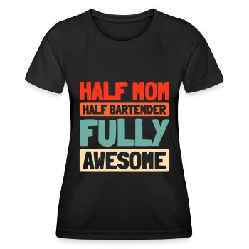 Barman Barman Mère Maman - T-shirt sport Femme - noir - Devant - AI Model Female 172 light (172cm)