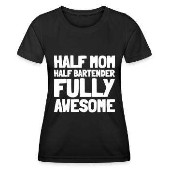 Barman Barman Mère Maman - T-shirt sport Femme - noir - Devant - AI Model Female 172 light (172cm)