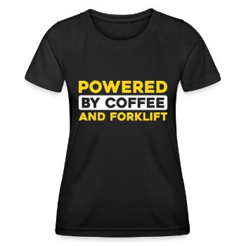 Chariot élévateur Chariot élévateur Café - T-shirt sport Femme - noir - Devant - AI Model Female 172 light (172cm)
