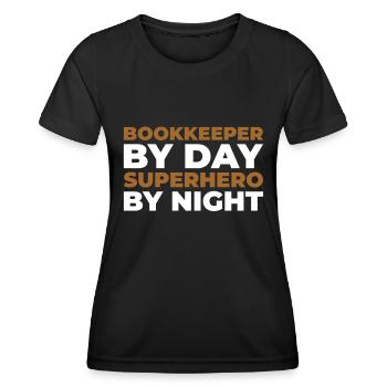 Buchhalter - Frauen Funktions-T-Shirt - Schwarz - Vorne - AI Model Female 172 light (172cm)