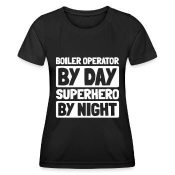 Opérateurs de chaudières - T-shirt sport Femme - noir - Devant - AI Model Female 172 light (172cm)