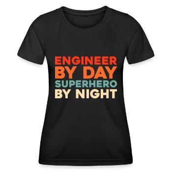 Ingenieur - Frauen Funktions-T-Shirt - Schwarz - Vorne - AI Model Female 172 light (172cm)