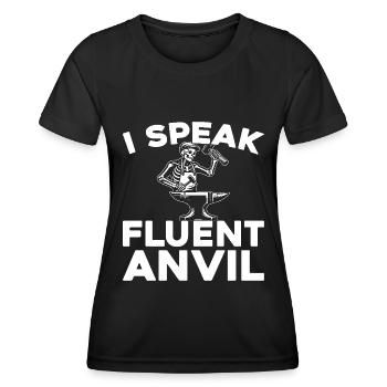 Forgeron métallurgiste - T-shirt sport Femme - noir - Devant - AI Model Female 172 light (172cm)