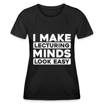Professeur - T-shirt sport Femme - noir - Devant - AI Model Female 172 light (172cm)