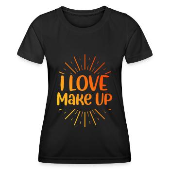 J’adore le maquillage - T-shirt sport Femme - noir - Devant - AI Model Female 172 light (172cm)