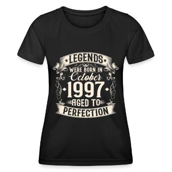 October Born in 1997 Legends Birthday - Women's Functional T-Shirt - black - Front - AI Model Female 172 light (172cm)