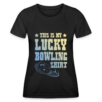 Chemise de bowling - T-shirt sport Femme - noir - Devant - AI Model Female 172 light (172cm)