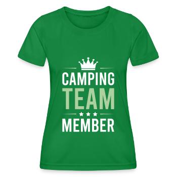 Équipe de camping - T-shirt sport Femme - vert - Devant - AI Model Female 172 dark (172cm)