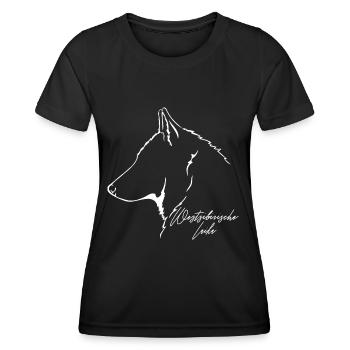 WESTSIBIRISCHE LAIKA Profil Hunde Hund Wilsigns - Frauen Funktions-T-Shirt - Schwarz - Vorne - AI Model Female 172 light (172cm)