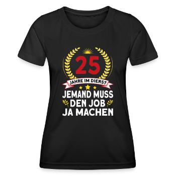 25 Jähriges Dienstjubiläum Firmenjubiläum - Frauen Funktions-T-Shirt - Schwarz - Vorne - AI Model Female 172 light (172cm)