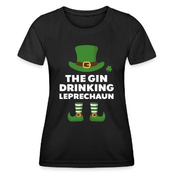 Der Gin trinkende Kobold - Frauen Funktions-T-Shirt - Schwarz - Vorne - AI Model Female 172 light (172cm)