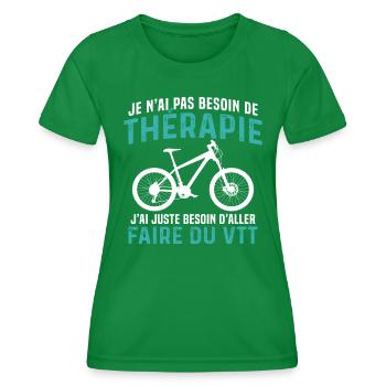 j'ai juste besoin d aller faire du vtt - T-shirt sport Femme - vert - Devant - AI Model Female 172 dark (172cm)