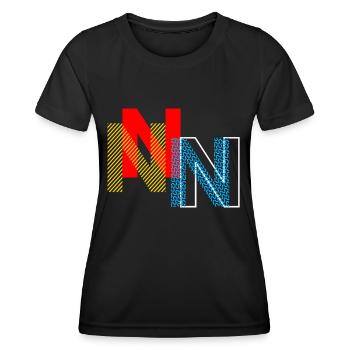 Letter N - Women's Functional T-Shirt - black - Front - AI Model Female 172 light (172cm)