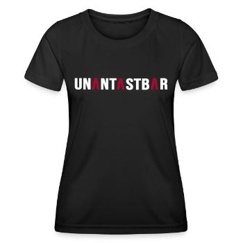 agent unantastbar undercover cool chef - Frauen Funktions-T-Shirt - Schwarz - Vorne - AI Model Female 172 light (172cm)