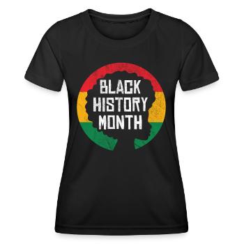 Mois de l'histoire des Noirs - T-shirt sport Femme - noir - Devant - AI Model Female 172 light (172cm)