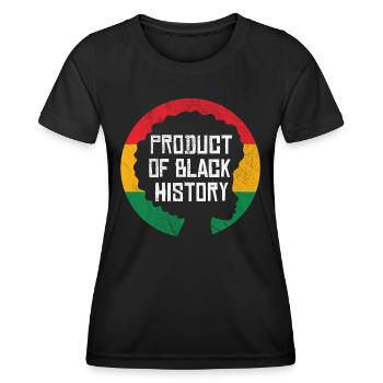 Produkt der Schwarzen Geschichte - Frauen Funktions-T-Shirt - Schwarz - Vorne - AI Model Female 172 light (172cm)