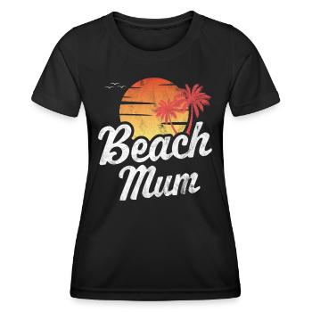 Beach Mum - Women's Functional T-Shirt - black - Front - AI Model Female 172 light (172cm)