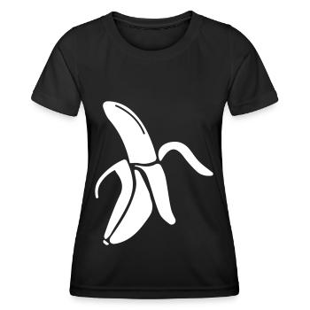 Banane Icon - Frauen Funktions-T-Shirt - Schwarz - Vorne - AI Model Female 172 light (172cm)