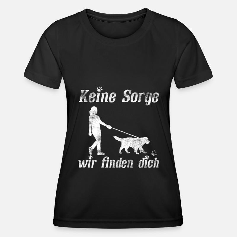 Mantrailing - Frauen Funktions-T-Shirt - Schwarz