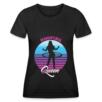 Hooping Queen Hullern Hulahoop - Frauen Funktions-T-Shirt - Schwarz - Vorne - AI Model Female 172 light (172cm)