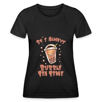 Its Always Bubble Tea Time - Women's Functional T-Shirt - black - Front - AI Model Female 172 light (172cm)