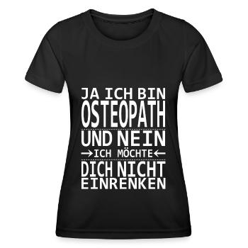 Osteopath Osteopathie Heilpraktiker Heilkunde - Frauen Funktions-T-Shirt - Schwarz - Vorne - AI Model Female 172 light (172cm)