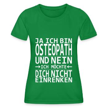 Osteopath Osteopathie Heilpraktiker Heilkunde - Frauen Funktions-T-Shirt - Kelly Green - Vorne - AI Model Female 172 dark (172cm)