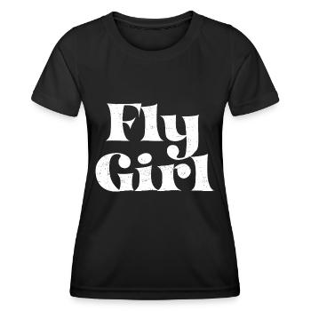 années quatre-vingt-dix - T-shirt sport Femme - noir - Devant - AI Model Female 172 light (172cm)