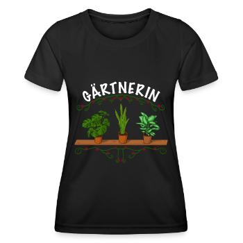 Gärtnerin Pflanzen - Frauen Funktions-T-Shirt - Schwarz - Vorne - AI Model Female 172 light (172cm)