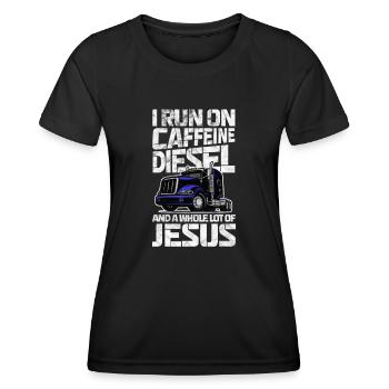 Diesel - T-shirt sport Femme - noir - Devant - AI Model Female 172 light (172cm)