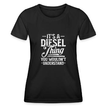 Diesel - T-shirt sport Femme - noir - Devant - AI Model Female 172 light (172cm)