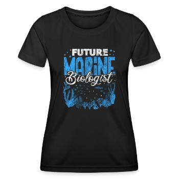 Marine Biology Marine Biologist Biolgie Gift - Women's Functional T-Shirt - black - Front - AI Model Female 172 light (172cm)