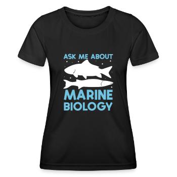 Biologie marine - T-shirt sport Femme - noir - Devant - AI Model Female 172 light (172cm)