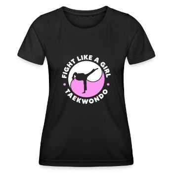 Taekwondo Girl Tae Kwon Do Martial Arts Gift - Women's Functional T-Shirt - black - Front - AI Model Female 172 light (172cm)